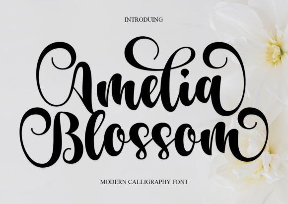 Amelia Blossom: A Delicate Script Font for Handmade Creations