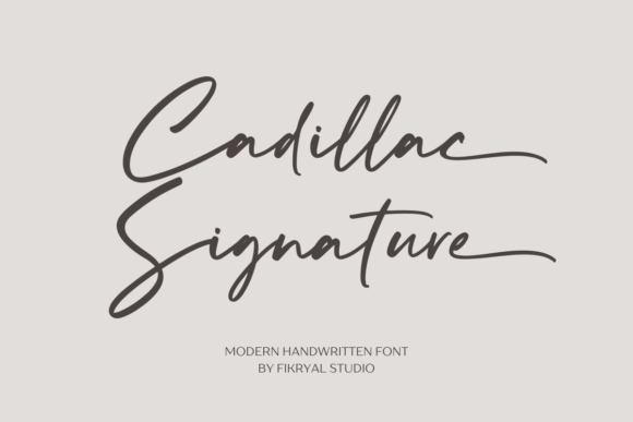 Cadillac Signature Font for Editorial Design