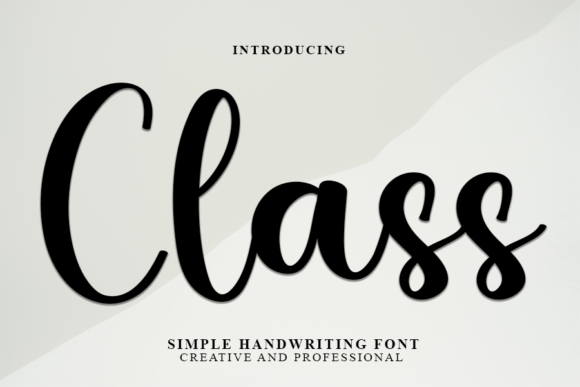 Class: A Script Font with Editorial Grace