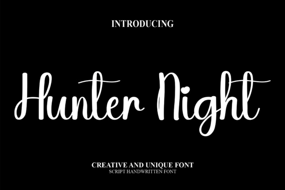 Hunter Night: A Script Font for Editorial Elegance