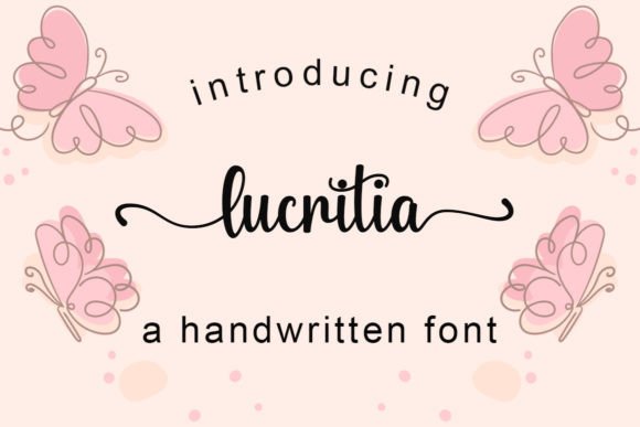 Lucritia Script Font for Handmade Creations