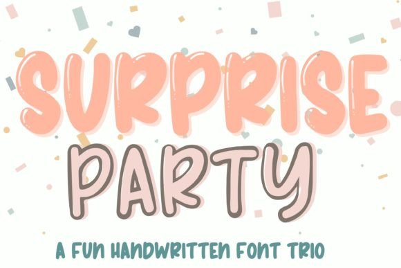 Surprise Party Trio: The Perfect Handwritten Typeface for Playful Branding