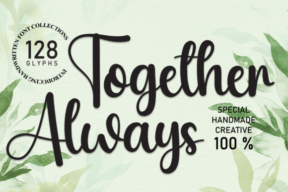 Together Always Script Font for Handmade Creations